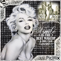 Marilyn Monroe. Smile... best makeup... - GIF animado gratis