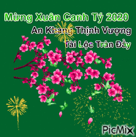 Xuân Canh Tý 2020 1 - Бесплатный анимированный гифка