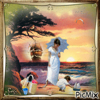 By the sea... animuotas GIF