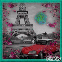 Paris en rouge et noir !!!!! - Безплатен анимиран GIF