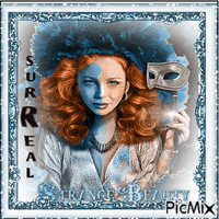 surreal blue woman - GIF animé gratuit