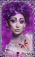 lady purple - GIF animado gratis