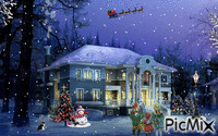 Casa navideña Animated GIF