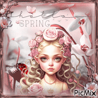 spring portrait - Gratis animerad GIF