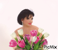 с тюльпанами - Zdarma animovaný GIF