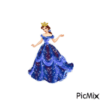 princess in blue - GIF animasi gratis