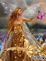 golden fairy - GIF animé gratuit