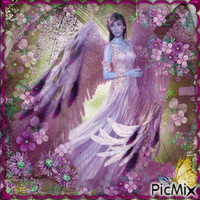 Angel fantasy art - GIF animasi gratis