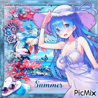 Summer manga girl