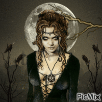 spooky girl - GIF animé gratuit