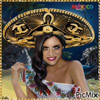 Mexico lady - Бесплатный анимированный гифка
