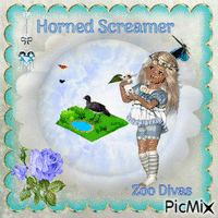 Horned screamer - Бесплатный анимированный гифка