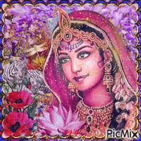 fantasy art... Indienne woman...