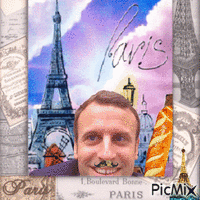 Macron GIF animado