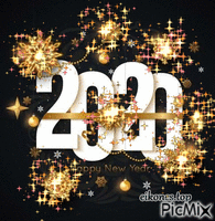 2020-happy New Year GIF animé