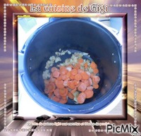 Risotto de quinoa light aux carottes et blancs de poulet - GIF animado gratis