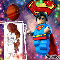 superman galactic GIF animé