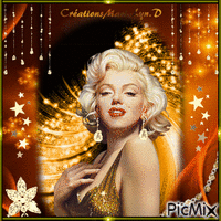 MARILYN SUR FOND D'AUTOMNE/MARY Animated GIF