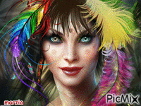 femme de plume - 無料のアニメーション GIF