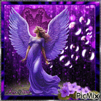 Ange violette GIF animé