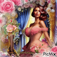 Contest!Une princesse et des roses - Zdarma animovaný GIF