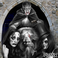 Gothic woman - GIF animado grátis