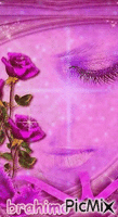 femme en rose - Gratis animerad GIF