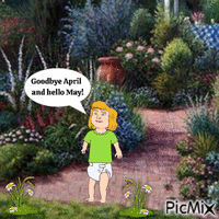 Goodbye April and hello May! - GIF animado grátis