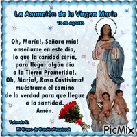 La Asunción de la Virgen María - GIF animé gratuit