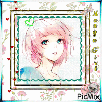 Manga Girl - Bezmaksas animēts GIF