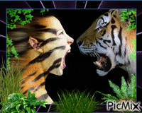 ROAR OF TIGER GIF animado