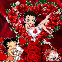 Betty Boop - Saint Valentin - GIF animé gratuit