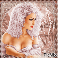 Portrait of a blonde woman - Free animated GIF