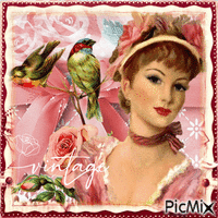 Rose Vintage animirani GIF