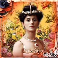 Vintage woman(portrait) - GIF animé gratuit