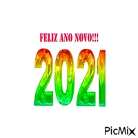 Feliz Ano Novo 2021 - Zdarma animovaný GIF