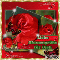Liebe Grüße/Blümengrüße - 免费动画 GIF