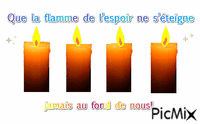 Flamme de l'espoir - Бесплатный анимированный гифка