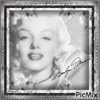 marilyn monroe in black and white...contest - GIF animado grátis