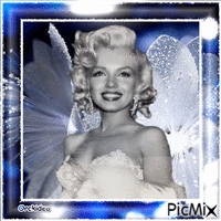 portrait Marilyn Monroe - GIF animasi gratis