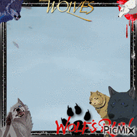 Wolf's Rain Kiba vs Darcia geanimeerde GIF
