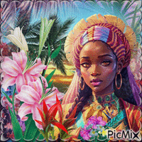 Femme Tropical Animated GIF