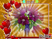 flowers in vase ma creation a partager sylvie - GIF animado grátis