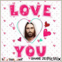 Jesus loves you - GIF animate gratis