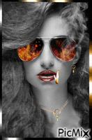 Chica fuego. анимиран GIF