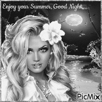 Enjoy your Summer, Good Night animirani GIF