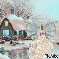 ANGEL SNOW GIF animata
