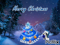 blue Christmas GIF animé