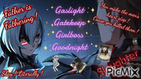 Arlecchino Gaslight Gatekeep Girlboss Goodnight animēts GIF