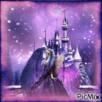 Purple fairy анимированный гифка